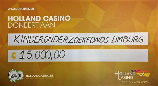 Donatiebox Holland Casino Valkenburg levert €15.000,- op